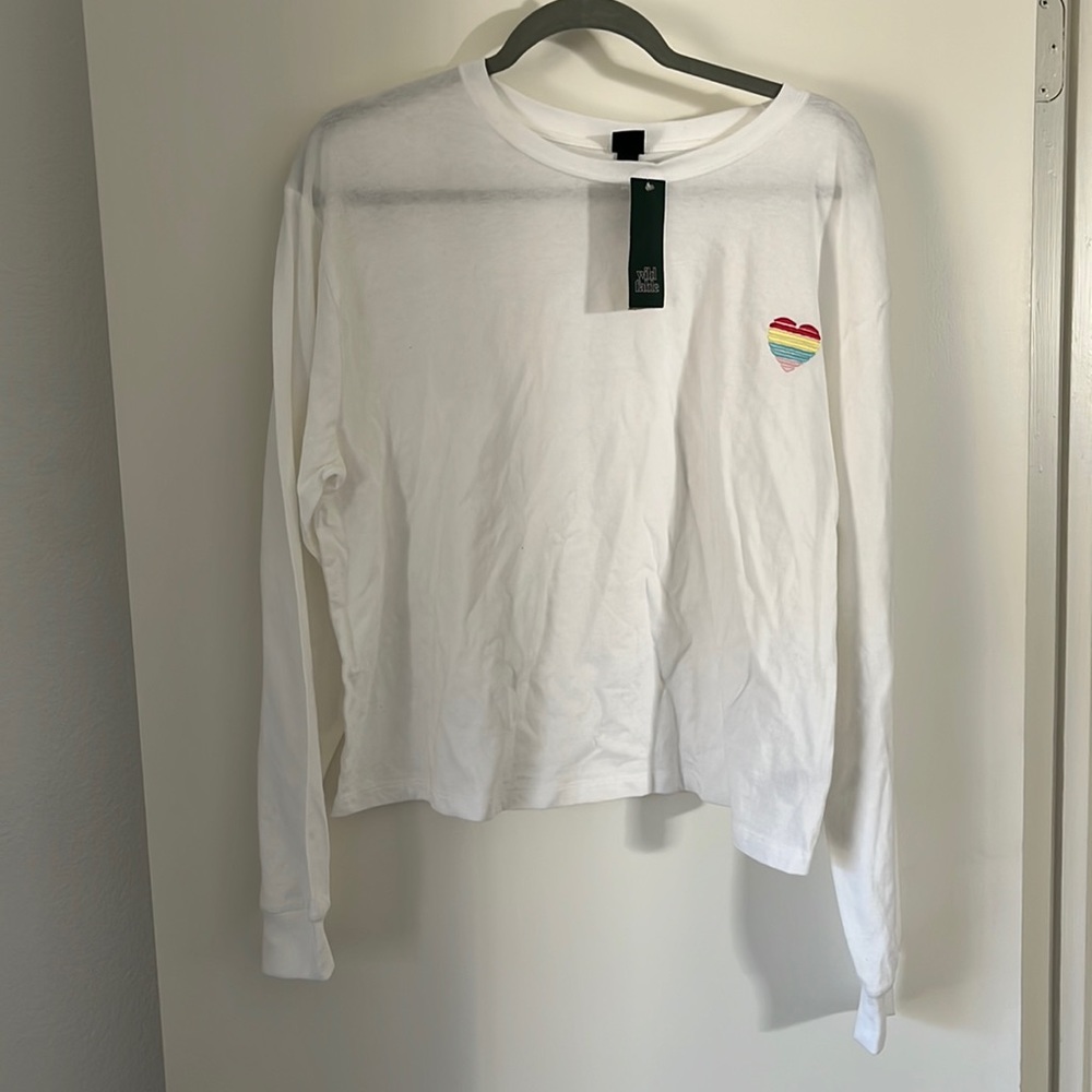 NWT Wild Fable Long Sleeve Heart Tee - Size XL